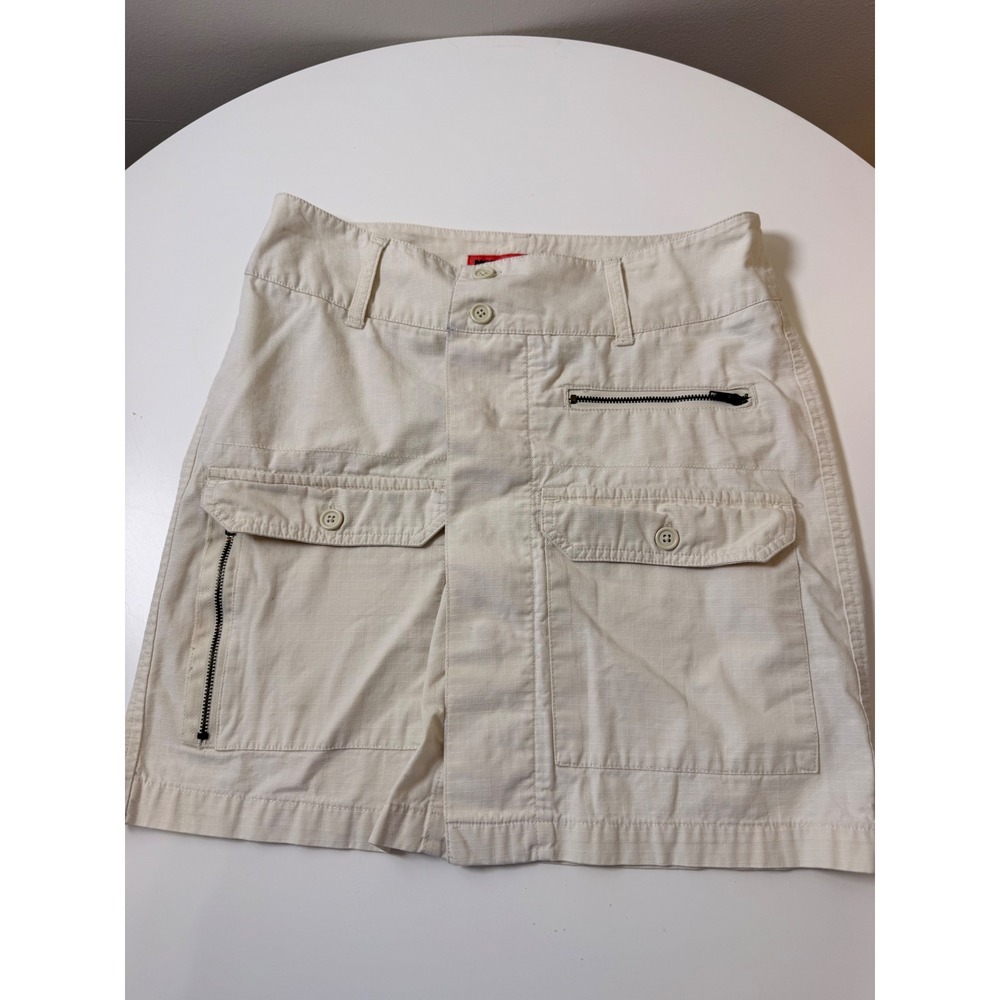 Mossimo Cargo Mini Skirt Women Size 9 Beige‎ Excellent Ripstop Utility Y2K Style
